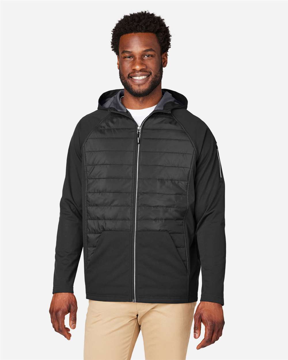 CORE365-CE808-Unisex Techno Lite Hybrid Hooded Jacket - Image 3