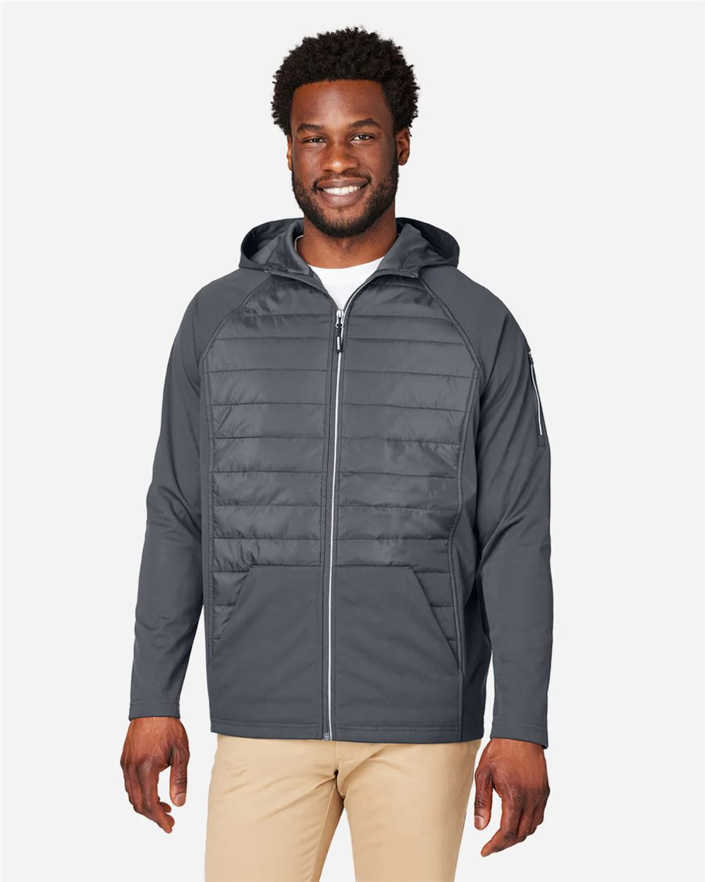 CORE365-CE808-Unisex Techno Lite Hybrid Hooded Jacket - Image 6