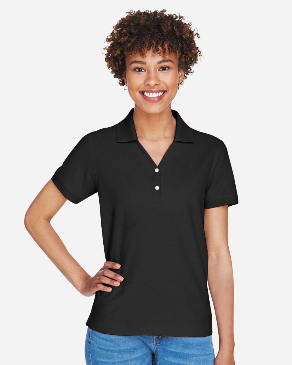 Devon & Jones-D100W-Women's Pima Piqué Polo - Image 3