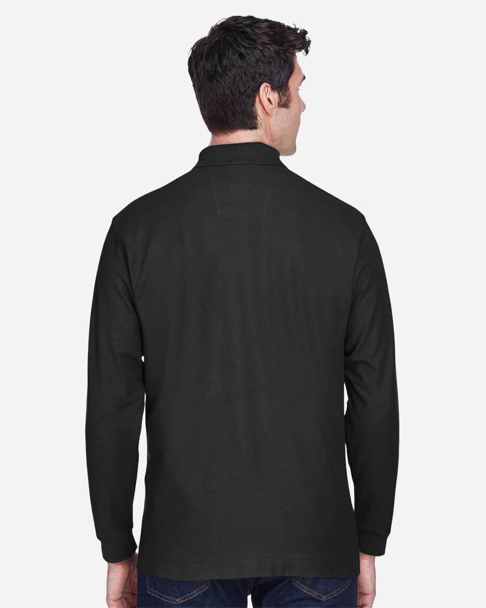Devon & Jones-D110-Men's Pima Piqué Long Sleeve Polo - Image 5