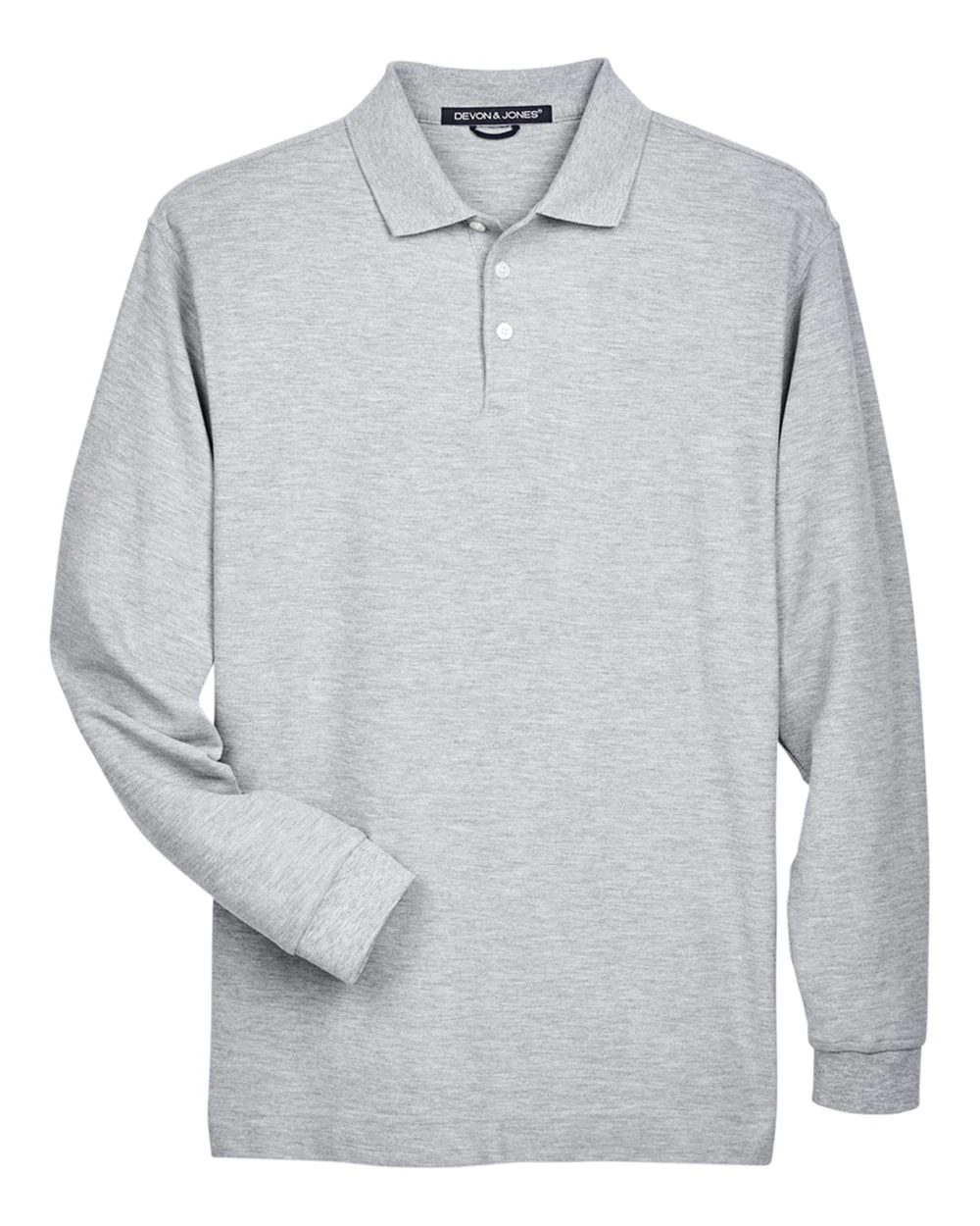 Devon & Jones-D110-Men's Pima Piqué Long Sleeve Polo - Image 7