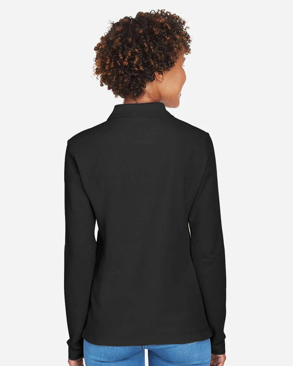 Devon & Jones-D110W-Women's Pima Piqué Long Sleeve Polo - Image 5