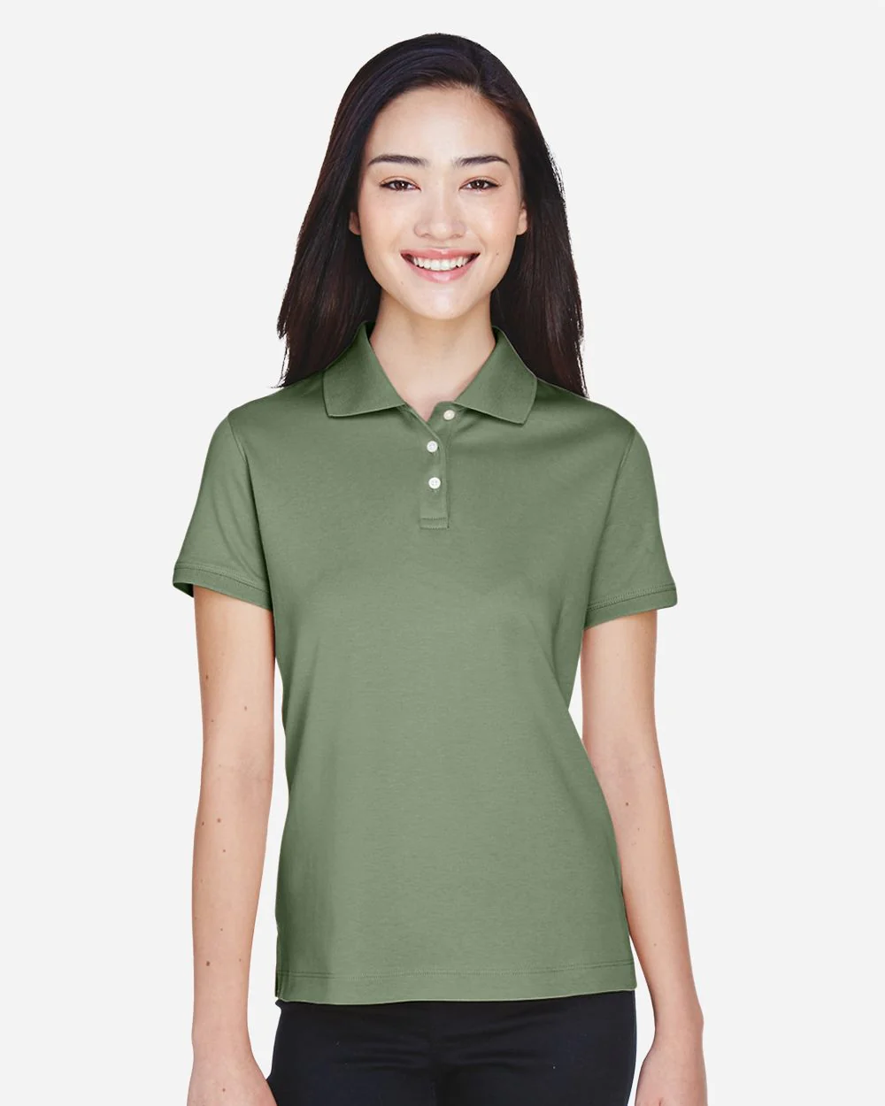 Devon & Jones-D140SW-Women's Perfect Pima Interlock Polo - Image 6