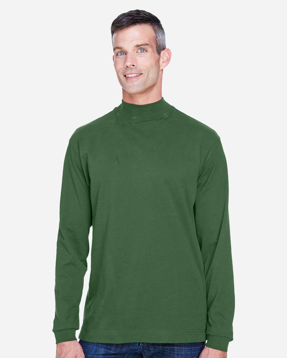 Devon & Jones-D420-Unisex Sueded Jersey Mock Neck T-Shirt - Image 14