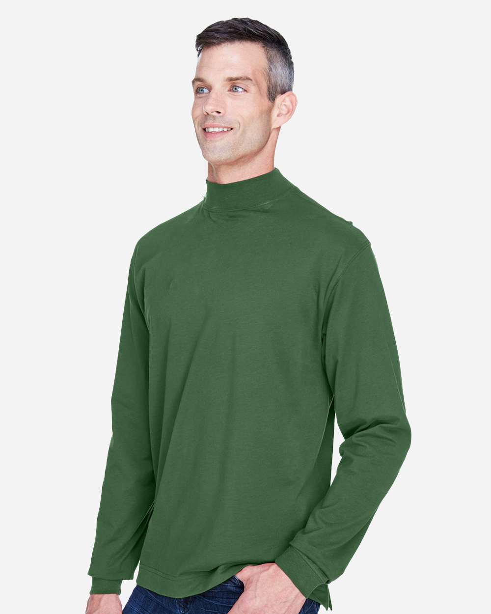 Devon & Jones-D420-Unisex Sueded Jersey Mock Neck T-Shirt - Image 15