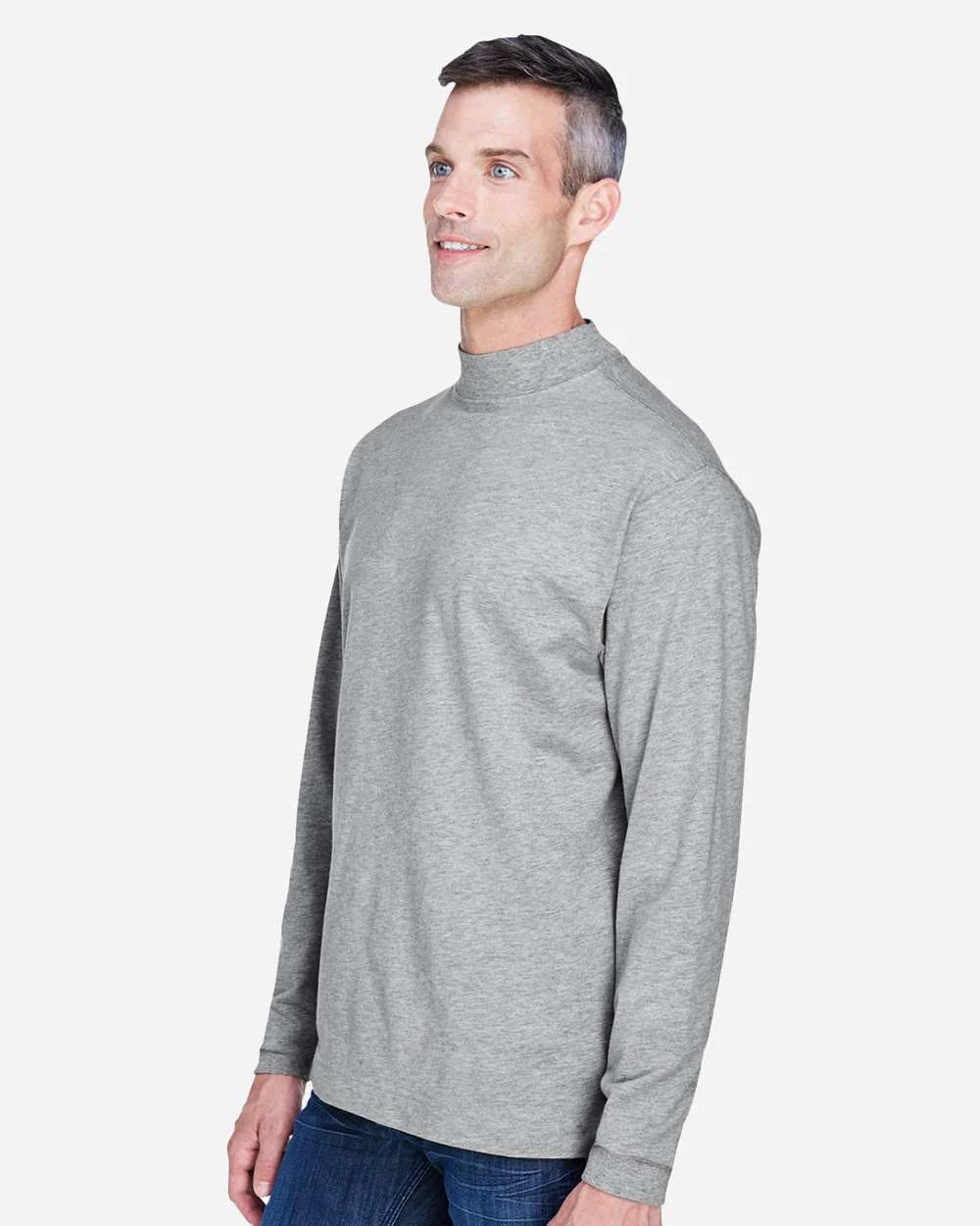 Devon & Jones-D420-Unisex Sueded Jersey Mock Neck T-Shirt - Image 20
