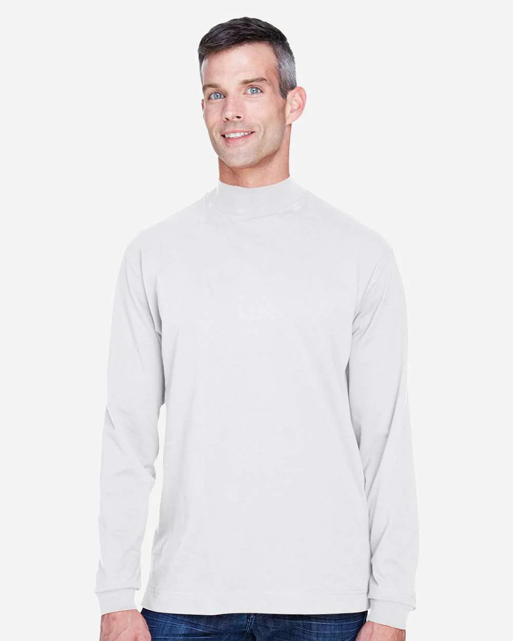 Devon & Jones-D420-Unisex Sueded Jersey Mock Neck T-Shirt - Image 29