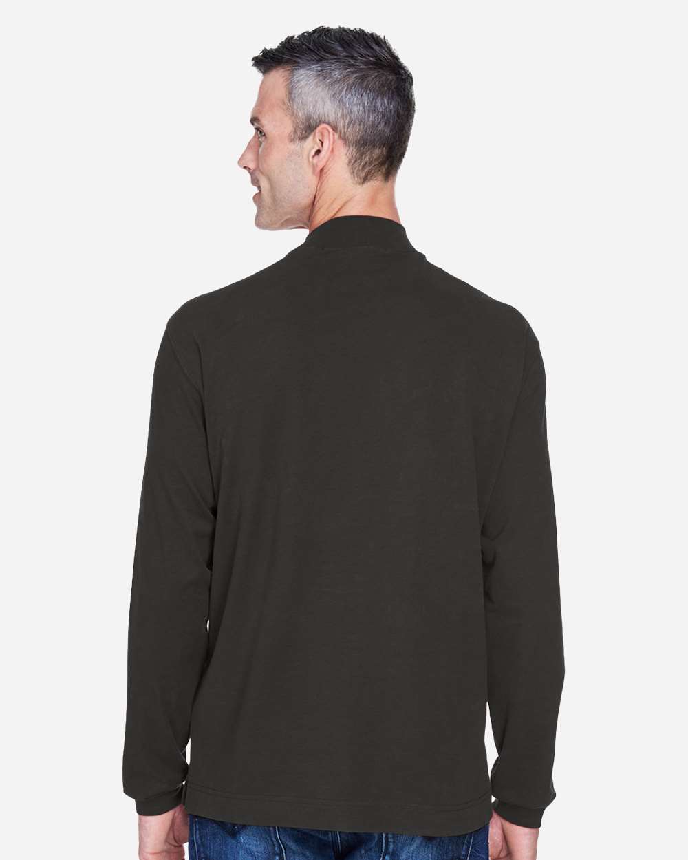 Devon & Jones-D420-Unisex Sueded Jersey Mock Neck T-Shirt - Image 5