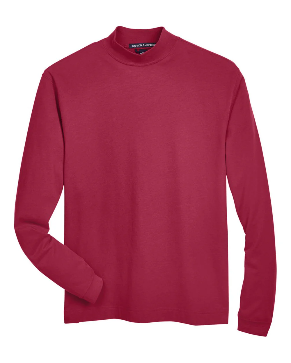 Devon & Jones-D420-Unisex Sueded Jersey Mock Neck T-Shirt - Image 7