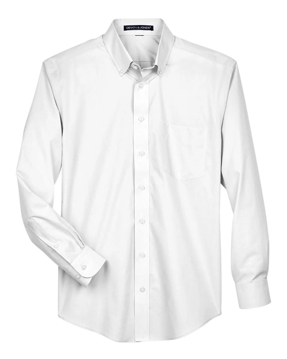 Devon & Jones-D620T-Men's Crown Collection® Tall Broadcloth Woven Dress Shirt - Image 17