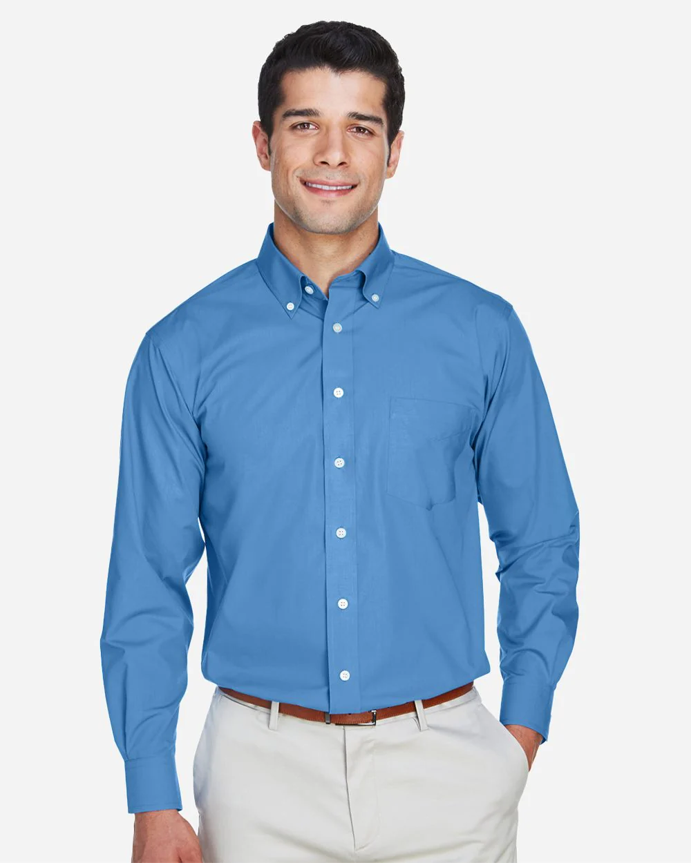 Devon & Jones-D620T-Men's Crown Collection® Tall Broadcloth Woven Dress Shirt - Image 6