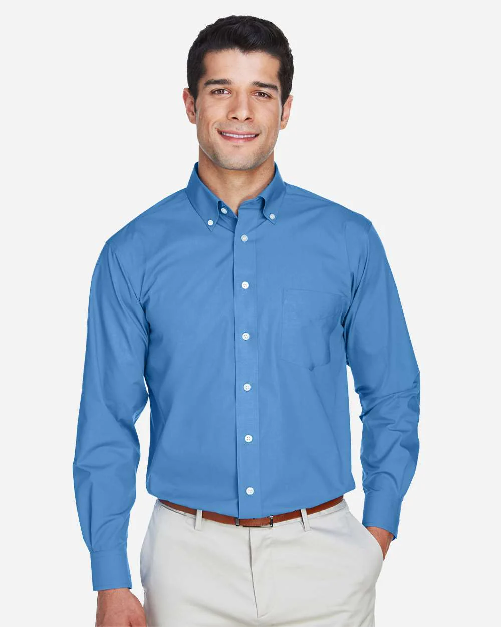 Devon & Jones-D620T-Men's Crown Collection® Tall Broadcloth Woven Dress Shirt - Image 9