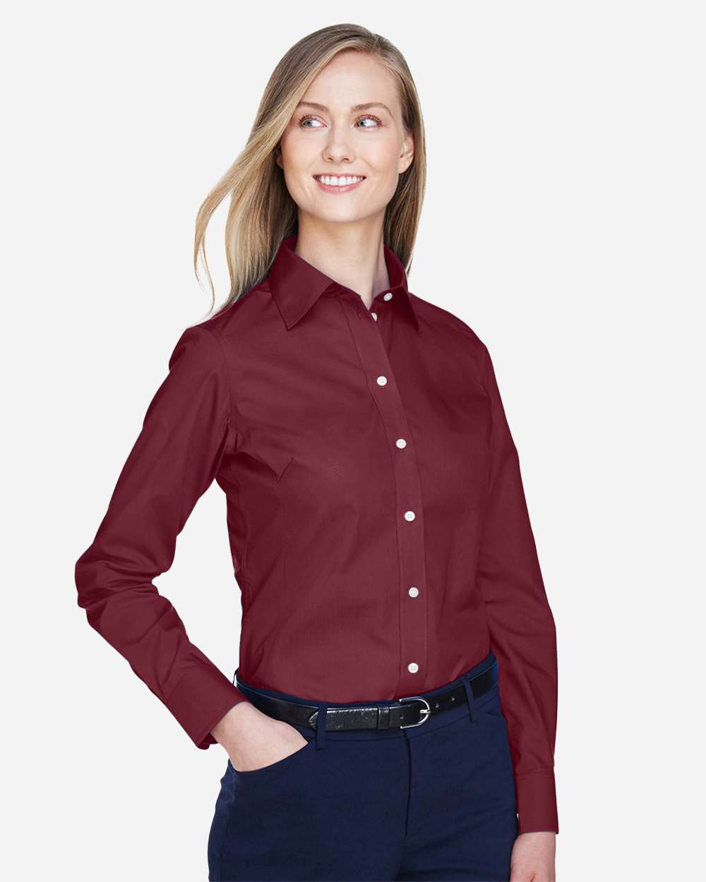Devon & Jones-D620W-Women's Crown Collection® Broadcloth Woven Dress Shirt - Image 10