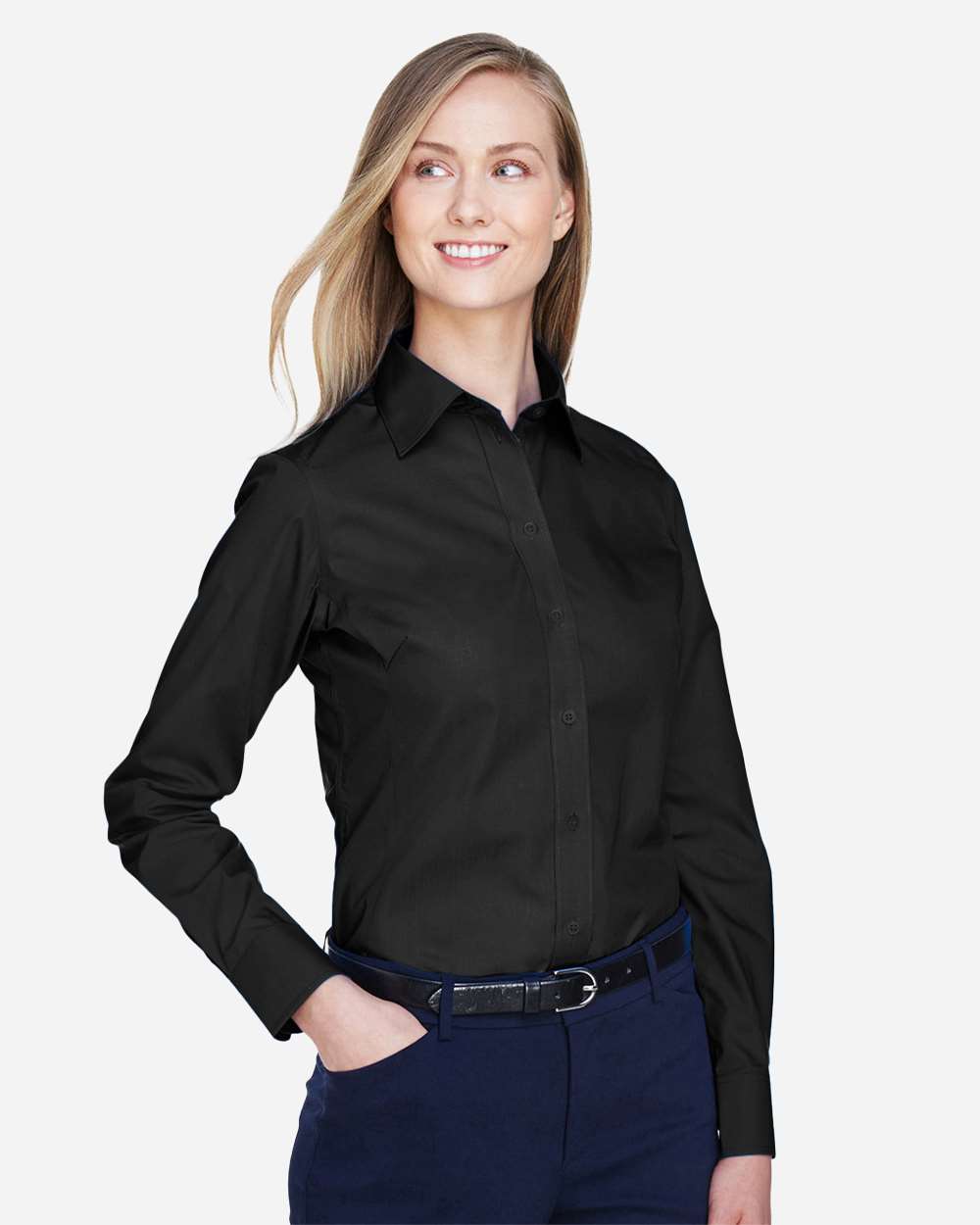 Devon & Jones-D620W-Women's Crown Collection® Broadcloth Woven Dress Shirt - Image 4