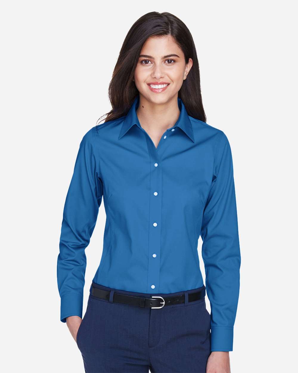 Devon & Jones-D630W-Women's Crown Collection® Oxford Woven Dress Shirt - Image 3