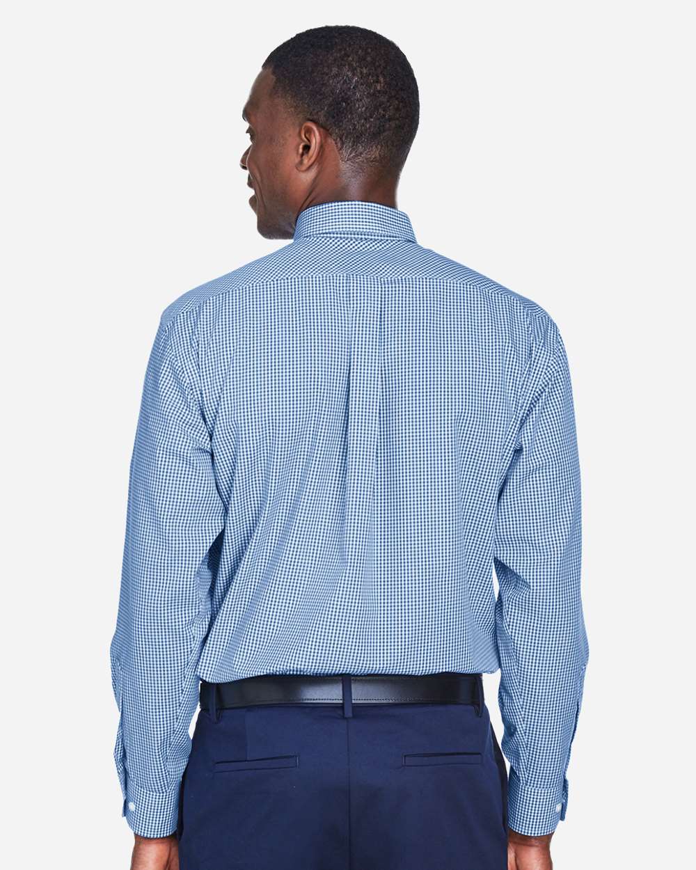 Devon & Jones-D640-Men's Crown Collection® Gingham Check Woven Dress Shirt - Image 11