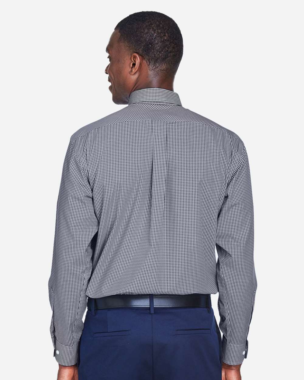Devon & Jones-D640-Men's Crown Collection® Gingham Check Woven Dress Shirt - Image 16