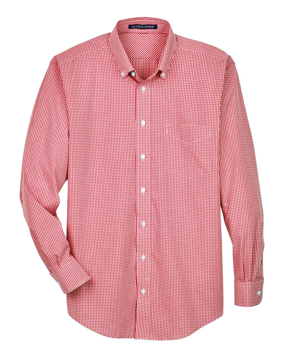 Devon & Jones-D640-Men's Crown Collection® Gingham Check Woven Dress Shirt - Image 17