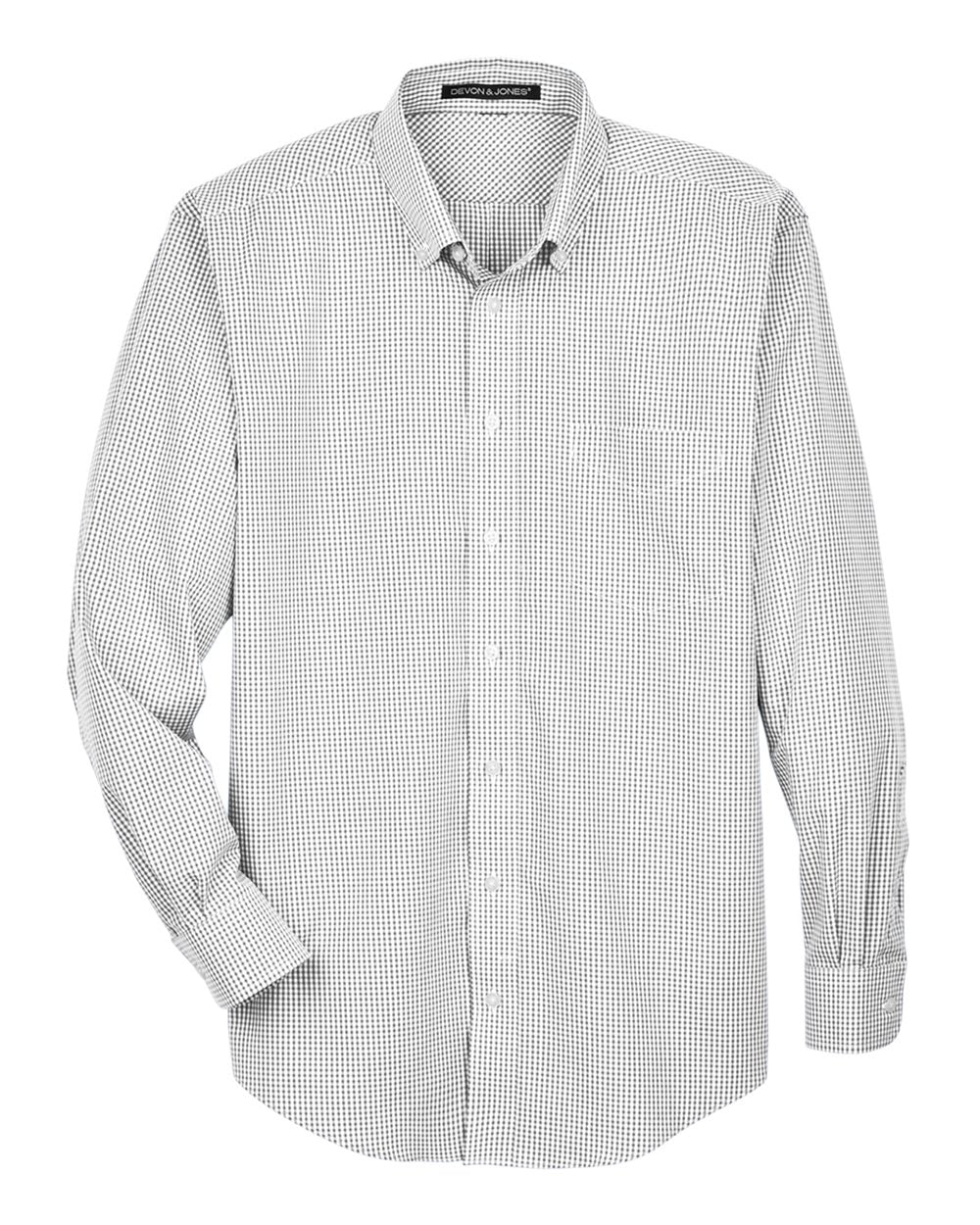Devon & Jones-D640-Men's Crown Collection® Gingham Check Woven Dress Shirt - Image 22