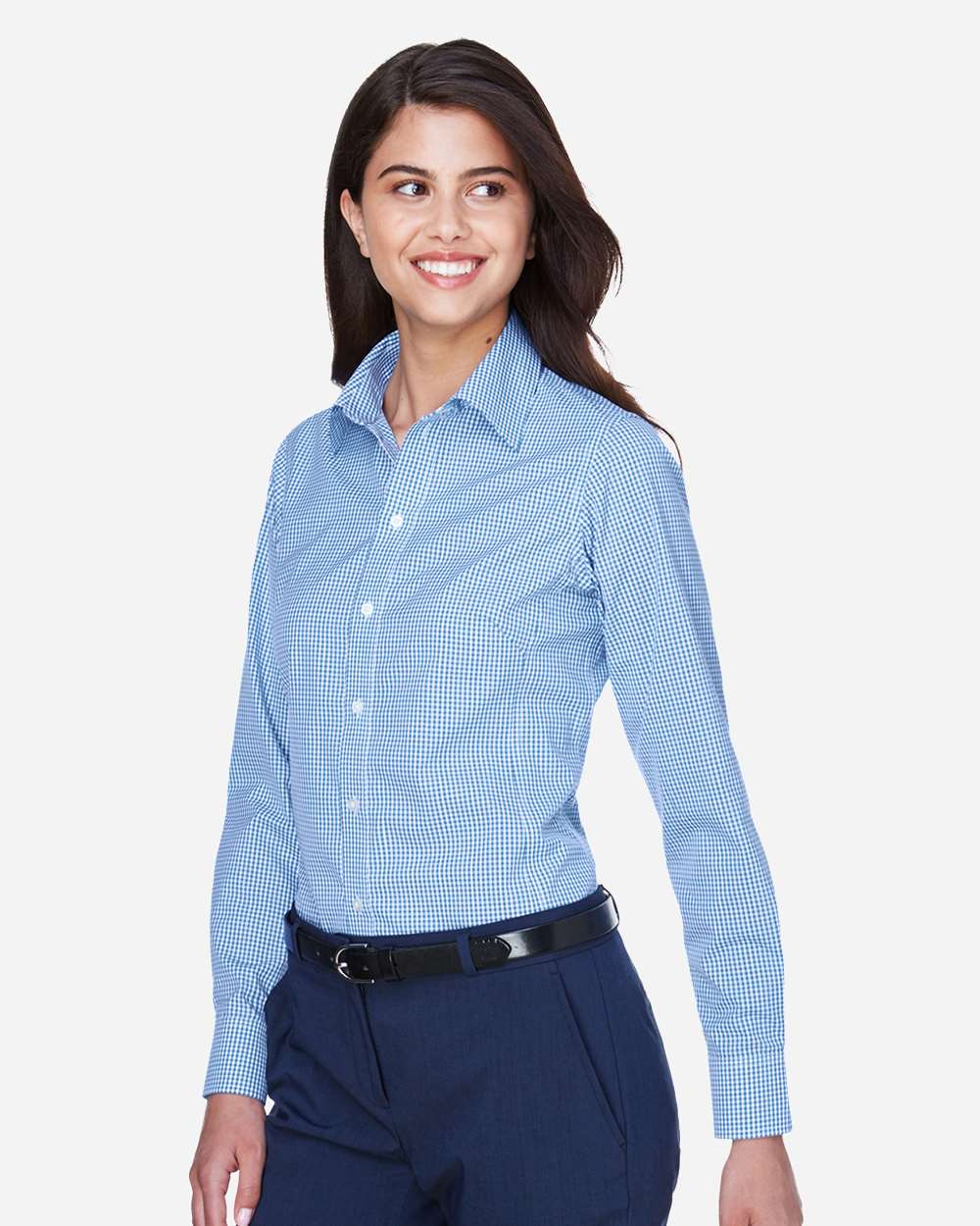 Devon & Jones-D640W-Women's Crown Collection® Gingham Check Woven Dress Shirt - Image 10