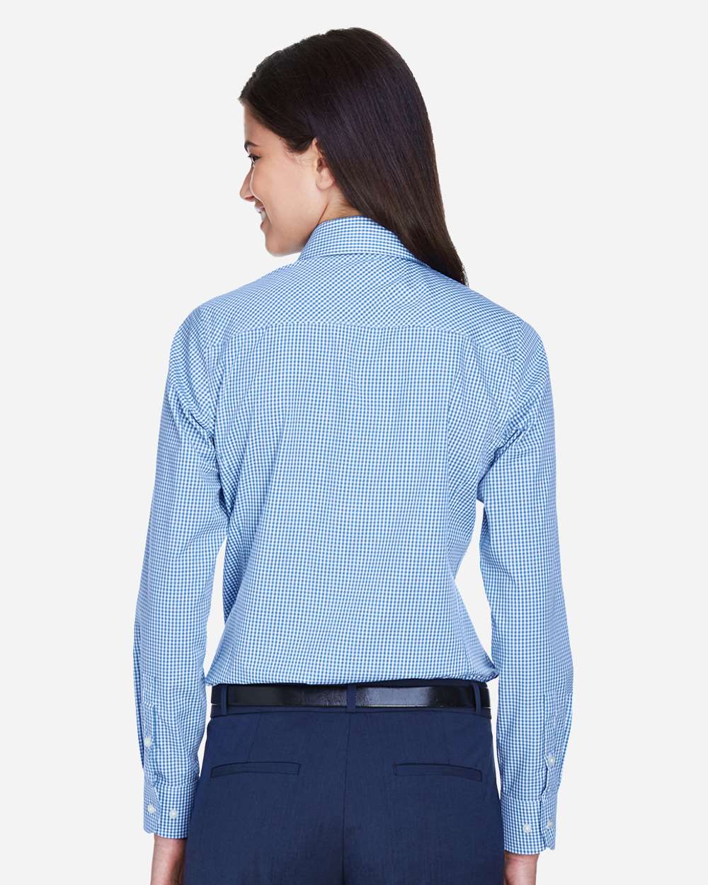 Devon & Jones-D640W-Women's Crown Collection® Gingham Check Woven Dress Shirt - Image 11