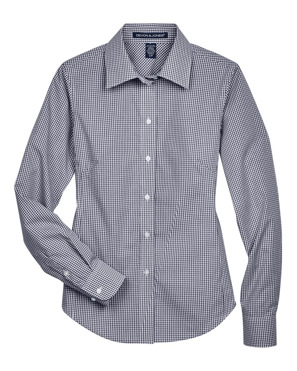 Devon & Jones-D640W-Women's Crown Collection® Gingham Check Woven Dress Shirt - Image 12