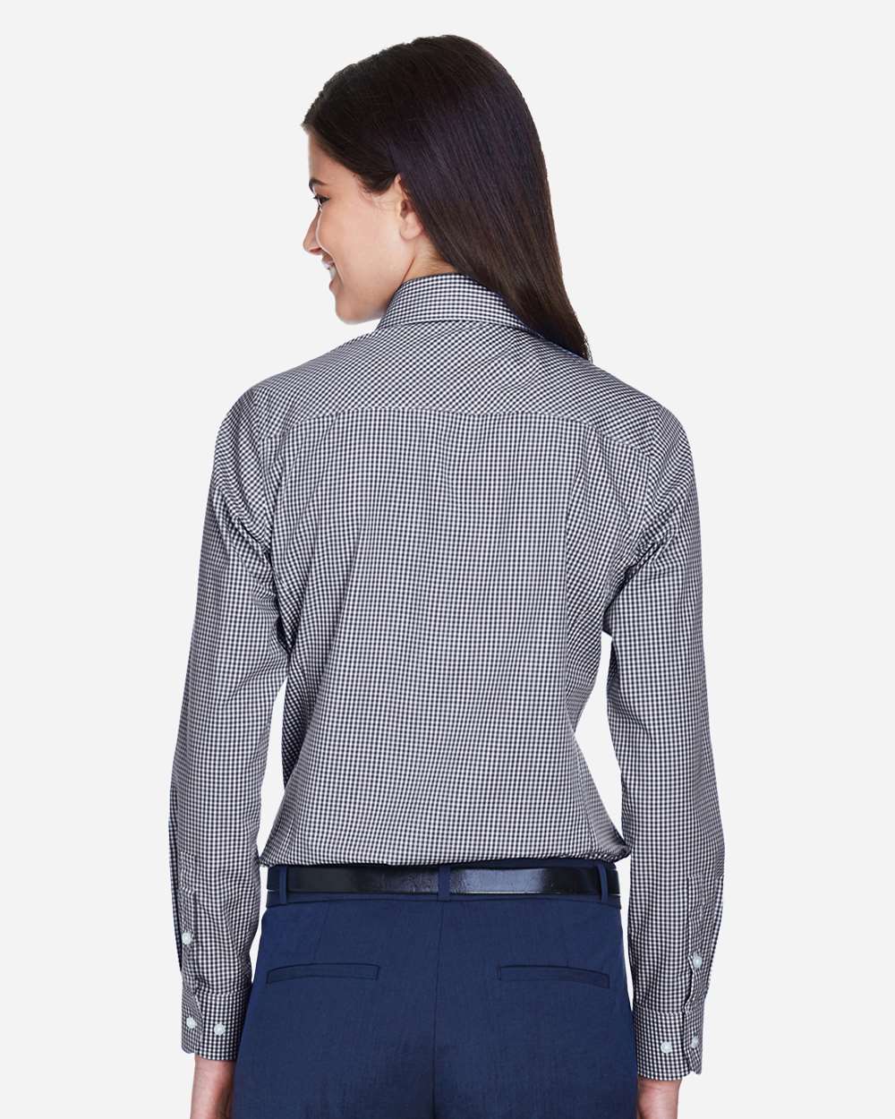 Devon & Jones-D640W-Women's Crown Collection® Gingham Check Woven Dress Shirt - Image 16
