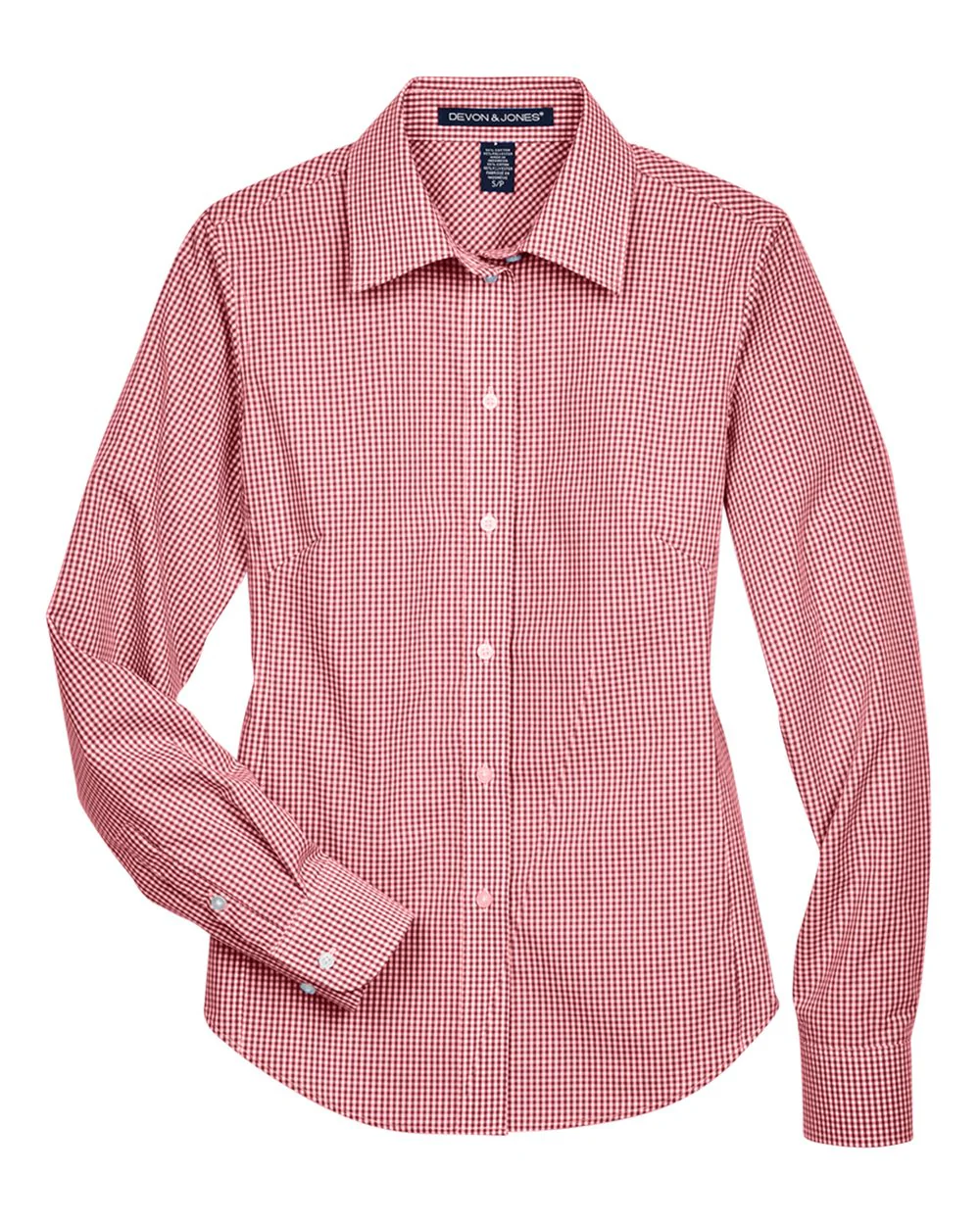 Devon & Jones-D640W-Women's Crown Collection® Gingham Check Woven Dress Shirt - Image 17
