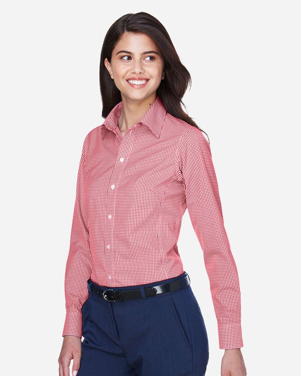 Devon & Jones-D640W-Women's Crown Collection® Gingham Check Woven Dress Shirt - Image 20