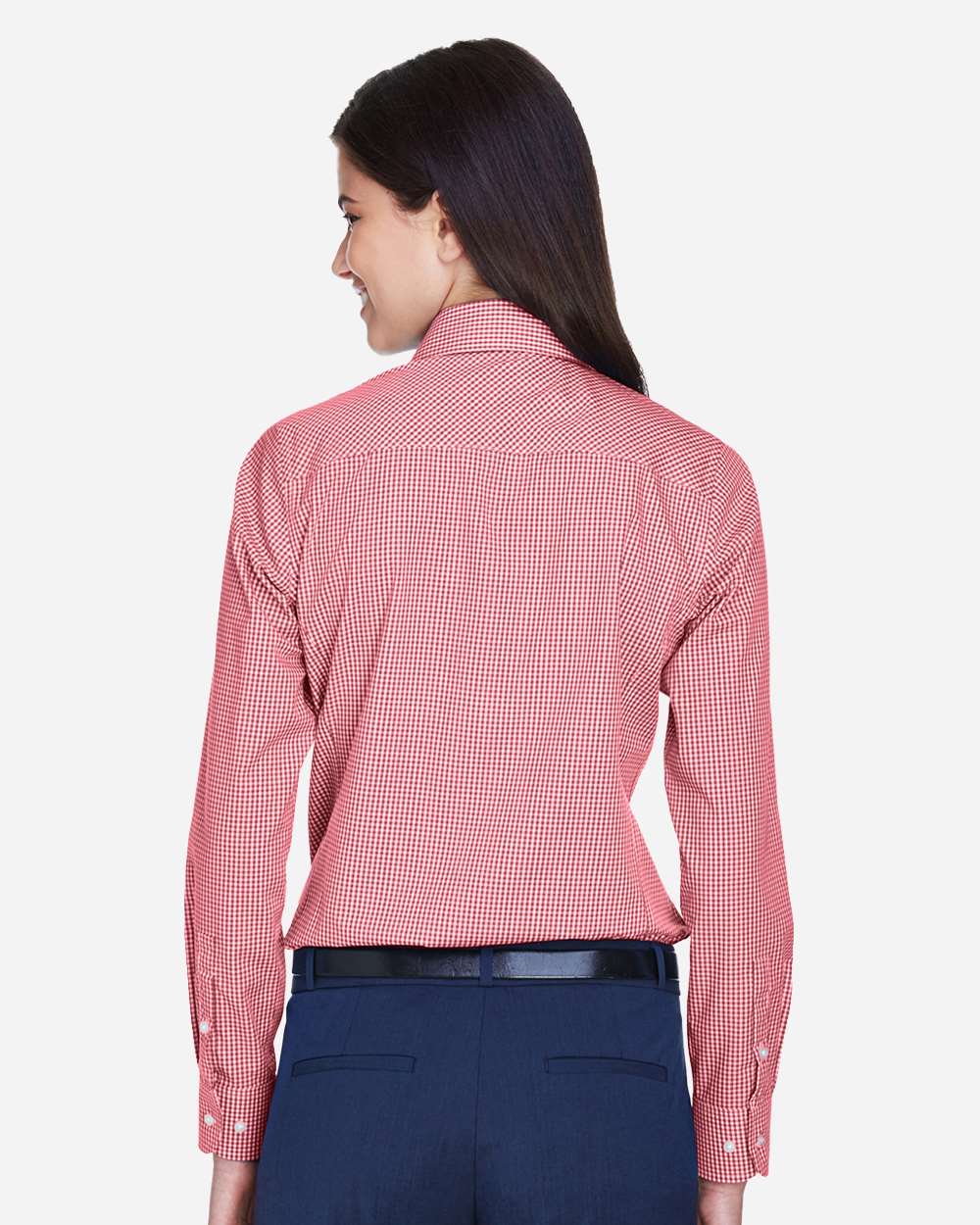 Devon & Jones-D640W-Women's Crown Collection® Gingham Check Woven Dress Shirt - Image 21