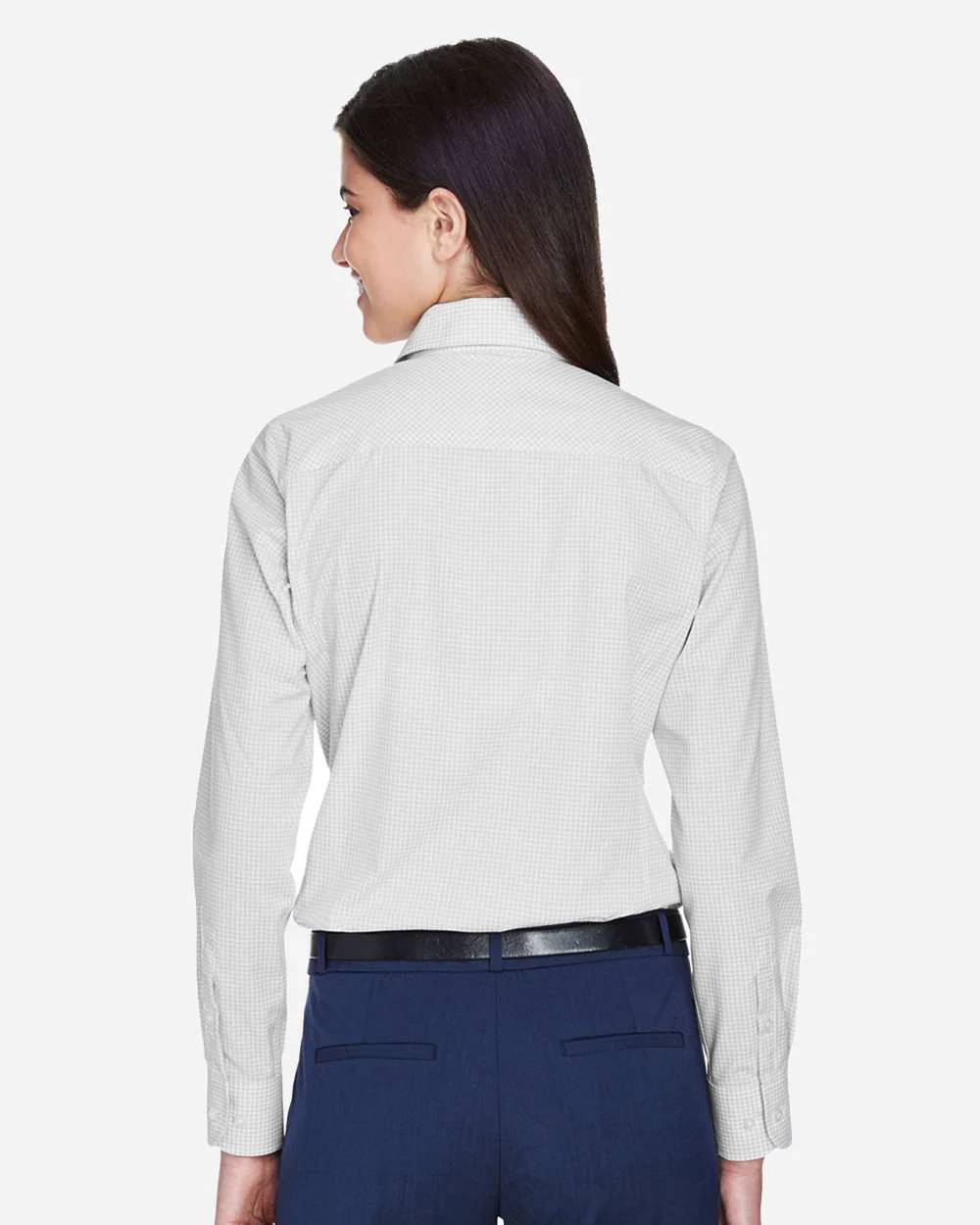 Devon & Jones-D640W-Women's Crown Collection® Gingham Check Woven Dress Shirt - Image 26