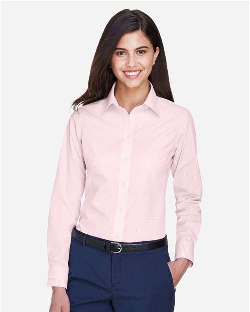 Devon & Jones-D640W-Women's Crown Collection® Gingham Check Woven Dress Shirt - Image 29