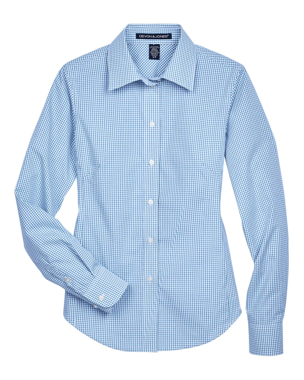Devon & Jones-D640W-Women's Crown Collection® Gingham Check Woven Dress Shirt - Image 7