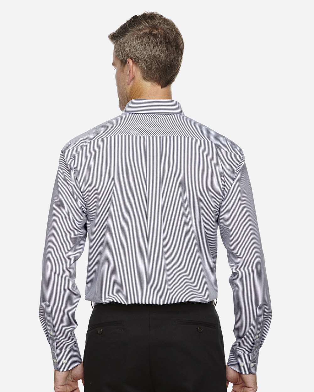 Devon & Jones-D645-Men's Crown Collection® Banker Stripe Woven Dress Shirt - Image 16