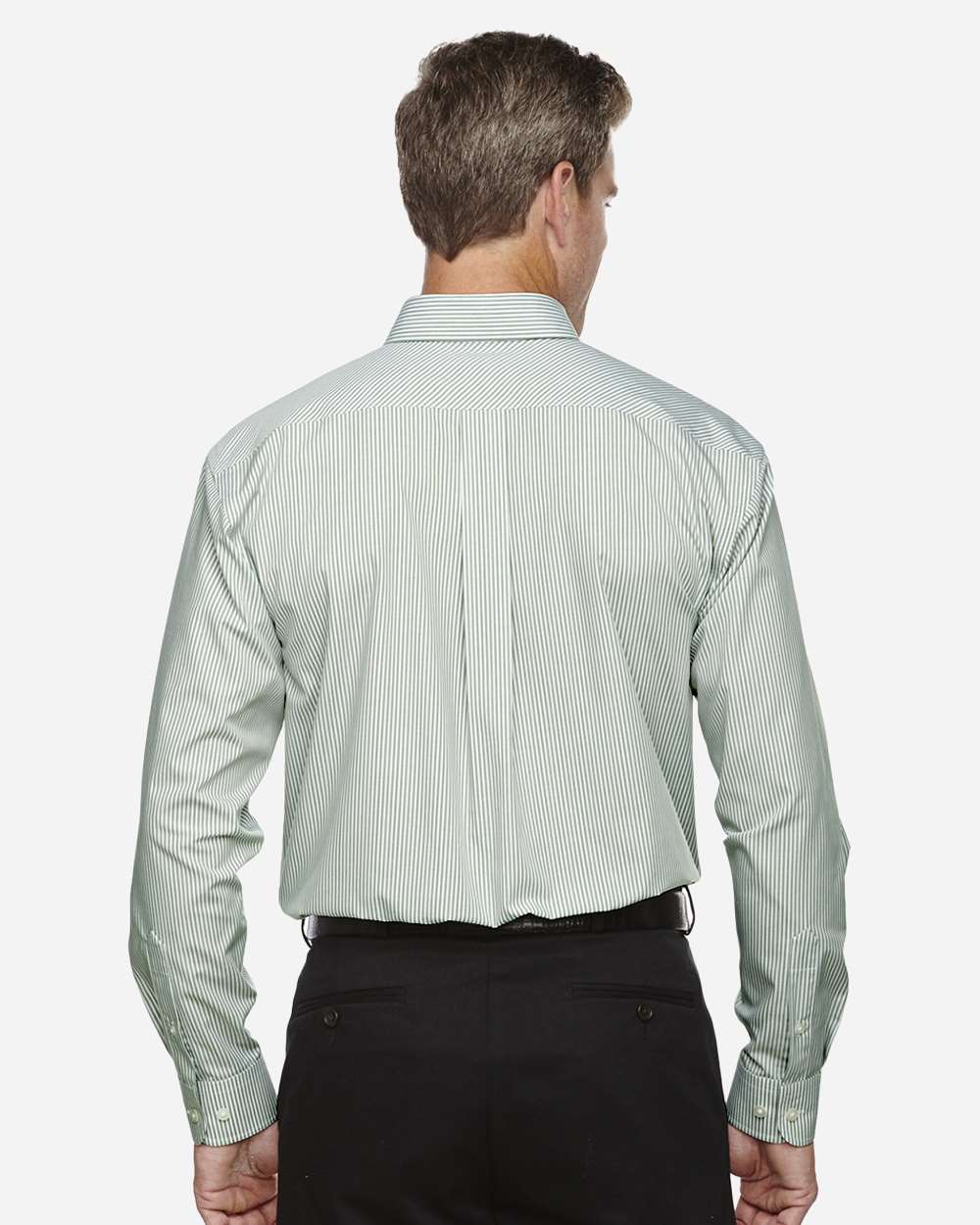 Devon & Jones-D645-Men's Crown Collection® Banker Stripe Woven Dress Shirt - Image 5