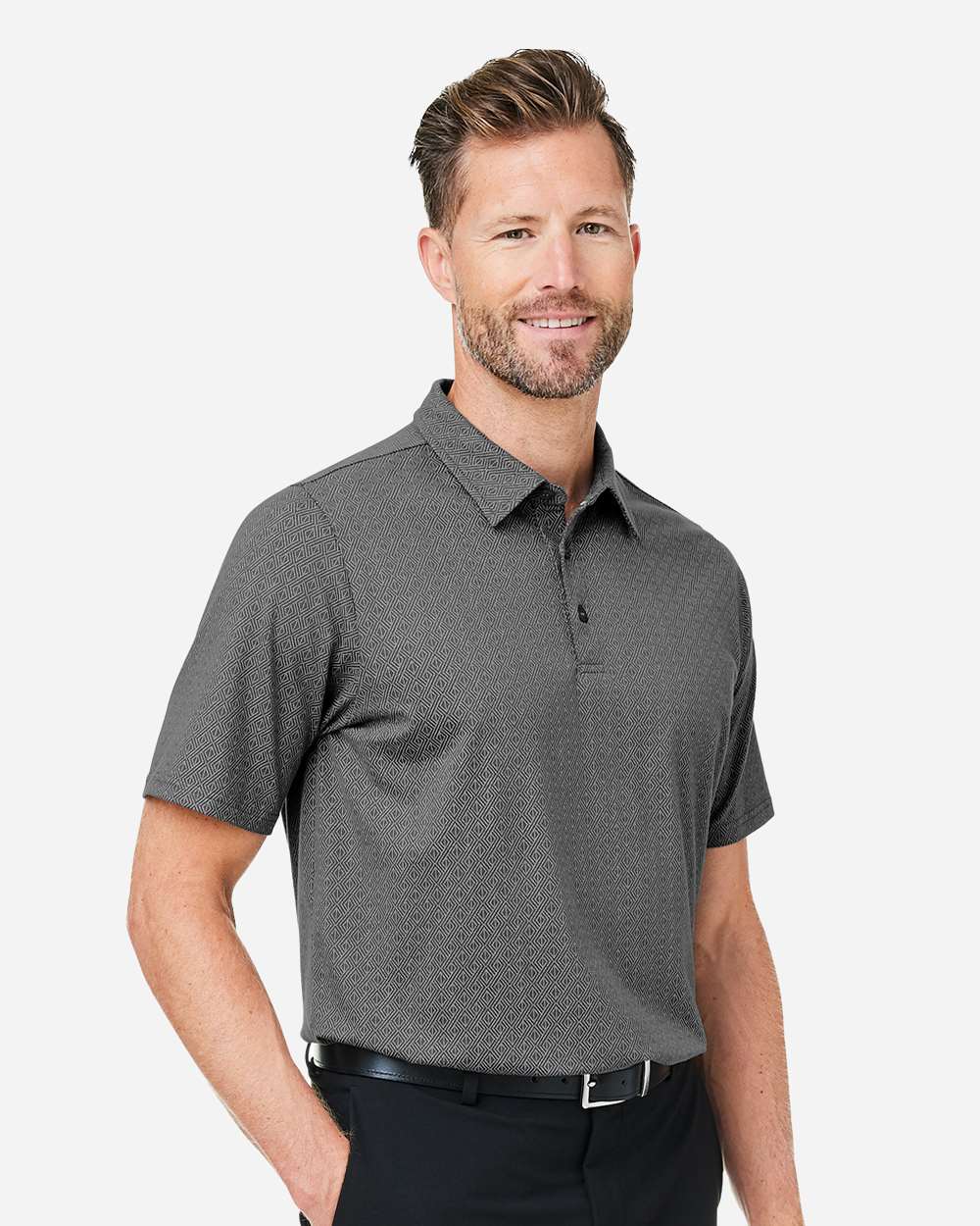Devon & Jones-DG101-Men's Crownlux Performance® Geo Polo - Image 18
