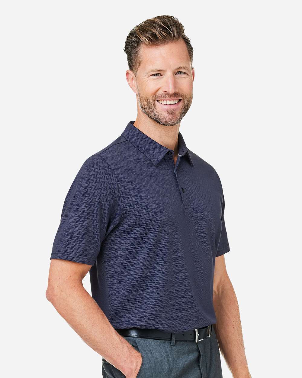 Devon & Jones-DG101-Men's Crownlux Performance® Geo Polo - Image 24