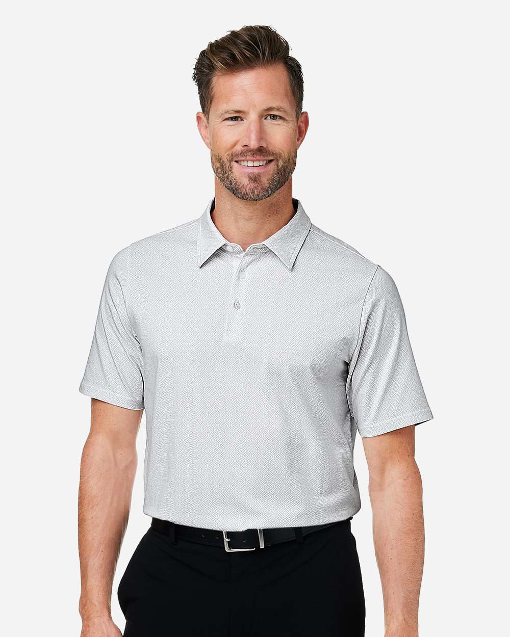Devon & Jones-DG101-Men's Crownlux Performance® Geo Polo - Image 29