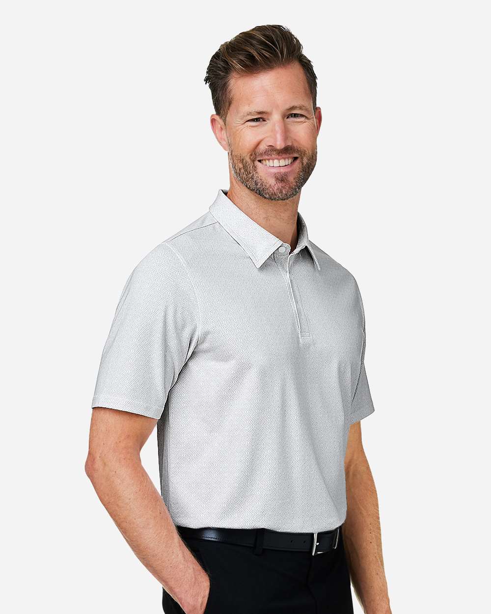 Devon & Jones-DG101-Men's Crownlux Performance® Geo Polo - Image 30