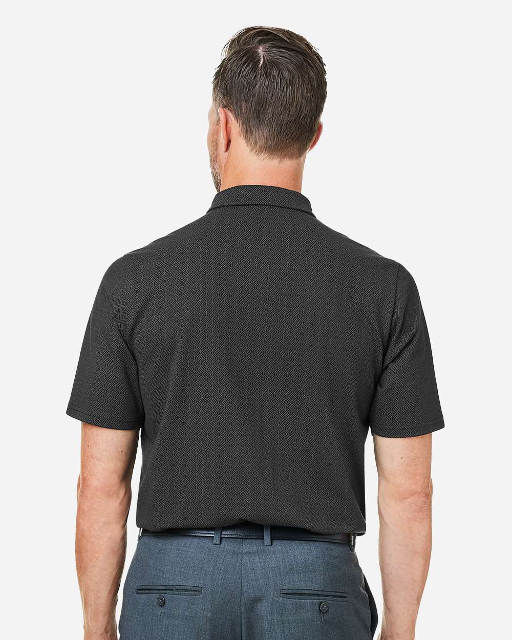 Devon & Jones-DG101-Men's Crownlux Performance® Geo Polo - Image 6