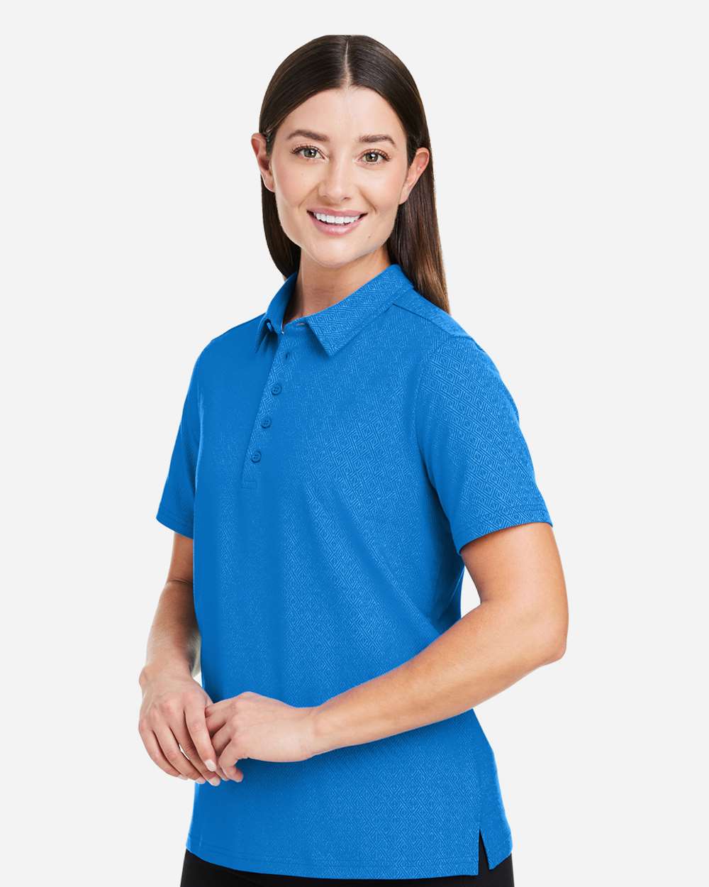 Devon & Jones-DG101W-Women's Crownlux Performance® Geo Polo - Image 12