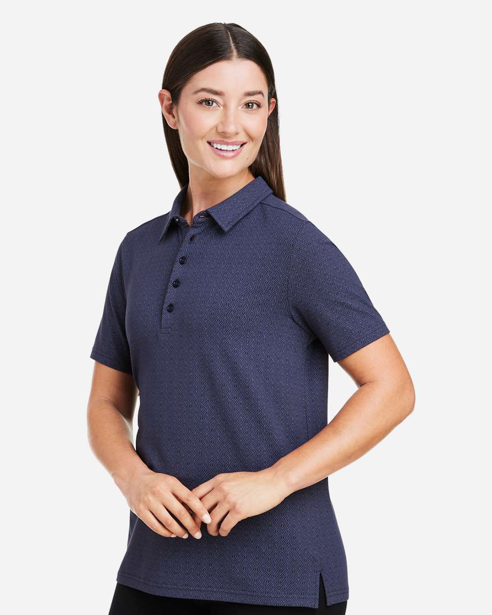 Devon & Jones-DG101W-Women's Crownlux Performance® Geo Polo - Image 24