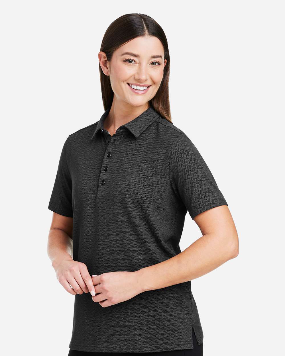 Devon & Jones-DG101W-Women's Crownlux Performance® Geo Polo - Image 5