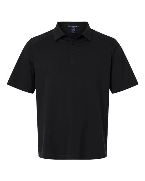 Devon & Jones-DG102-Men's Seaton Pebble Textured Polo - Image 2