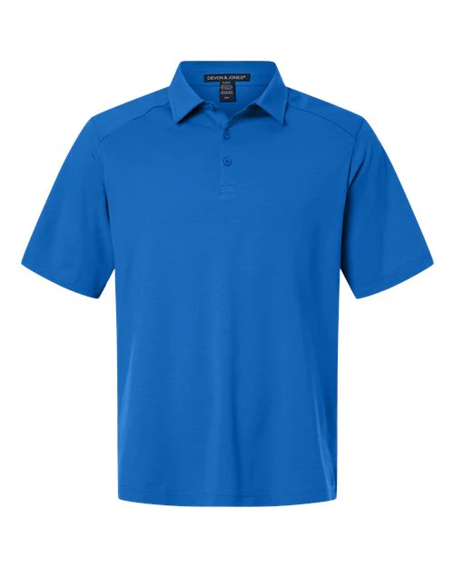 Devon & Jones-DG102-Men's Seaton Pebble Textured Polo - Image 3