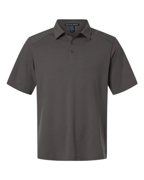 Devon & Jones-DG102-Men's Seaton Pebble Textured Polo - Image 4
