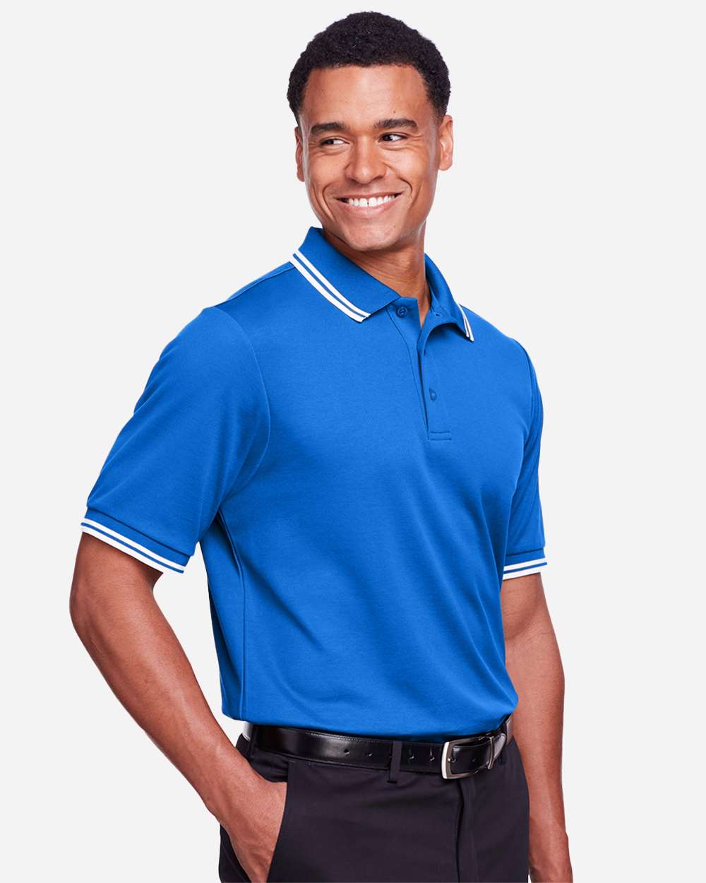 Devon & Jones-DG20C-Men's CrownLux Performance® Plaited Tipped Polo - Image 15