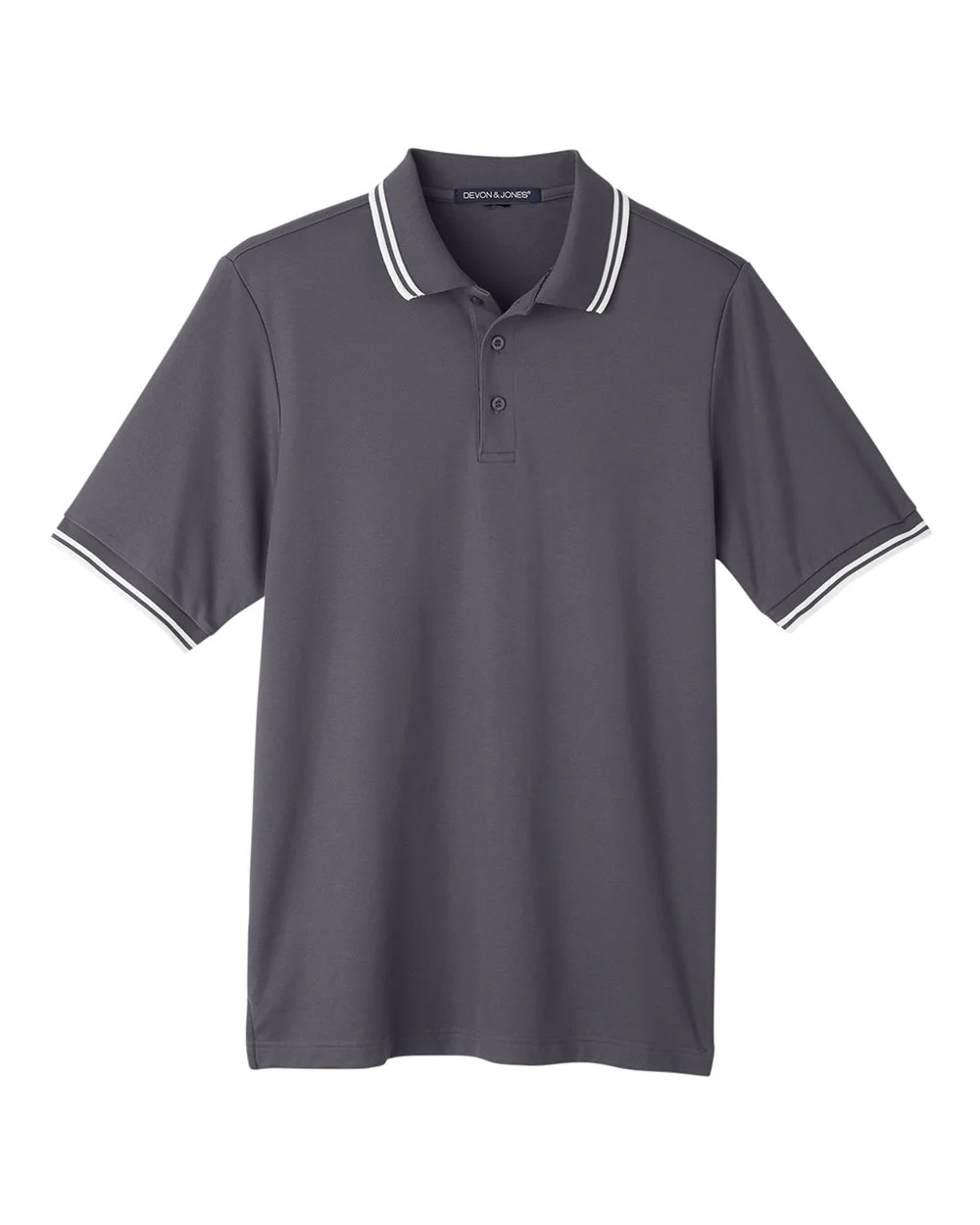 Devon & Jones-DG20C-Men's CrownLux Performance® Plaited Tipped Polo - Image 17