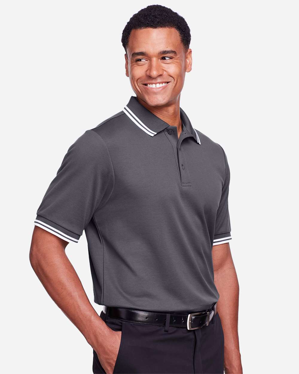 Devon & Jones-DG20C-Men's CrownLux Performance® Plaited Tipped Polo - Image 20