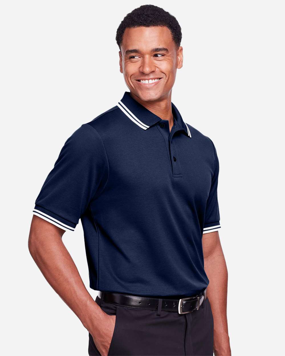 Devon & Jones-DG20C-Men's CrownLux Performance® Plaited Tipped Polo - Image 25